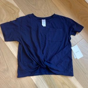 Nordstrom Navy Tee Knot Cropped
